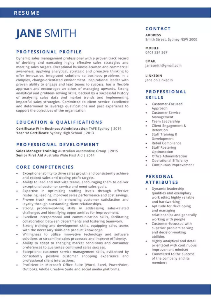 Professional Resume Templates